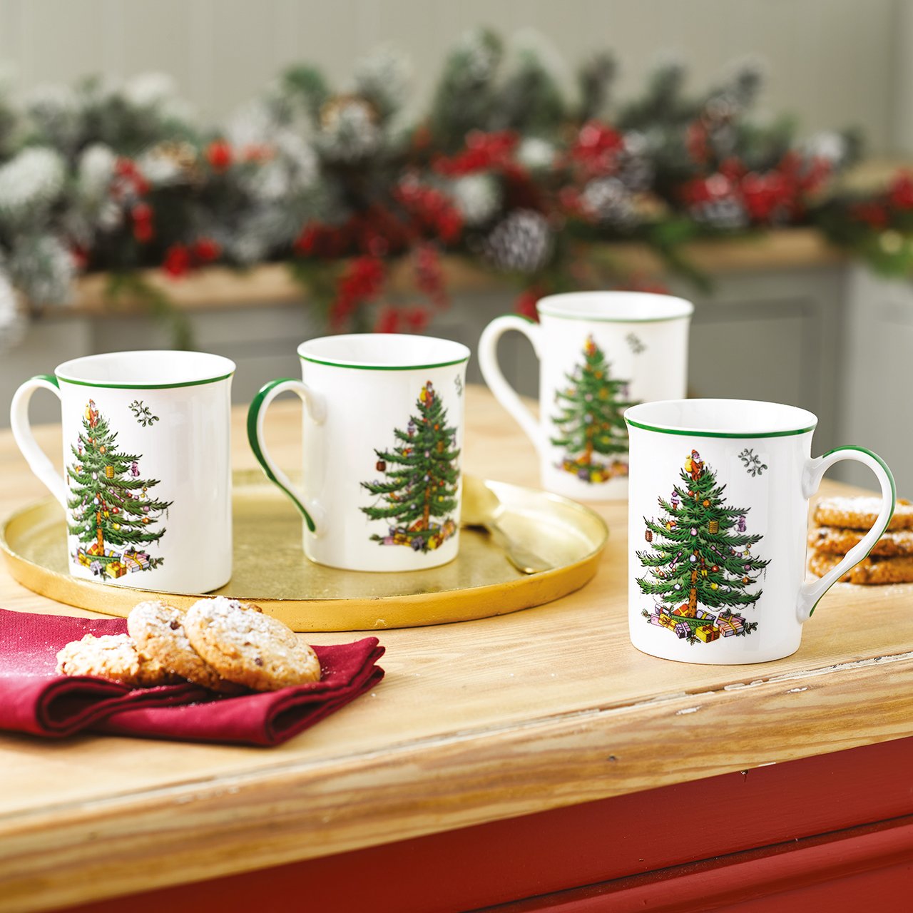 Spode Christmas Tree Mugs