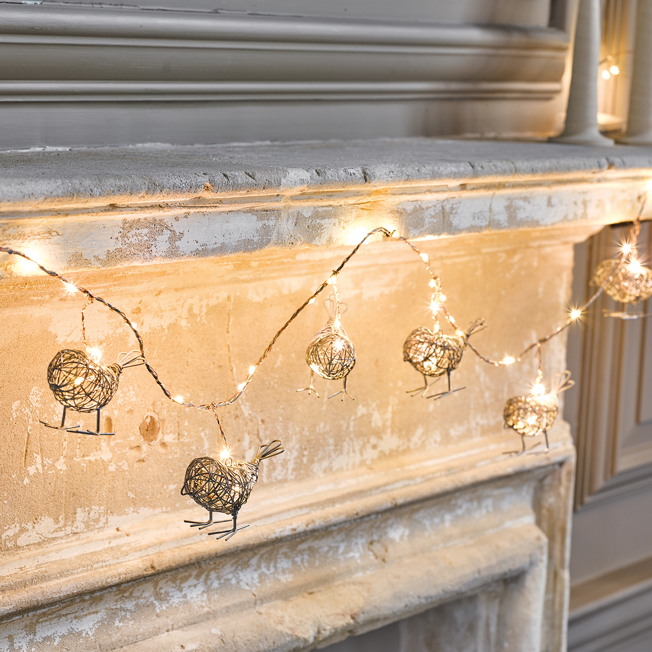 Bird Garland with Lights