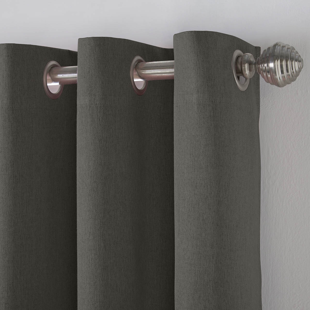 Linen Look Eyelet Blackout Curtains