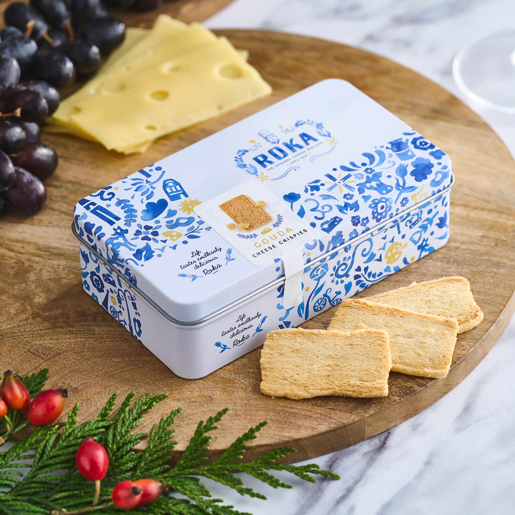 Gouda Cheese Crispies in a Tin