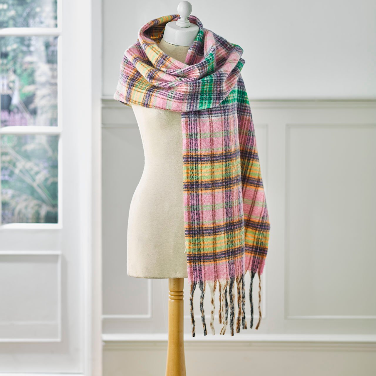 Checked Blanket Scarf