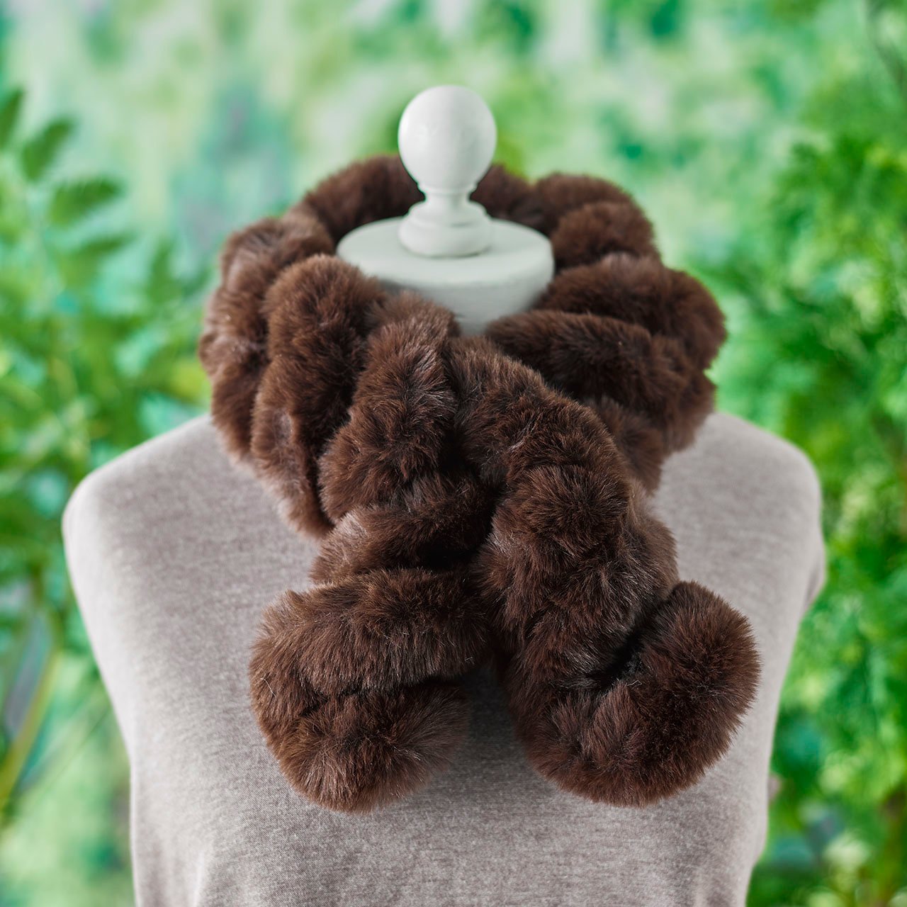 Corkscrew Faux Fur Scarf or Snood