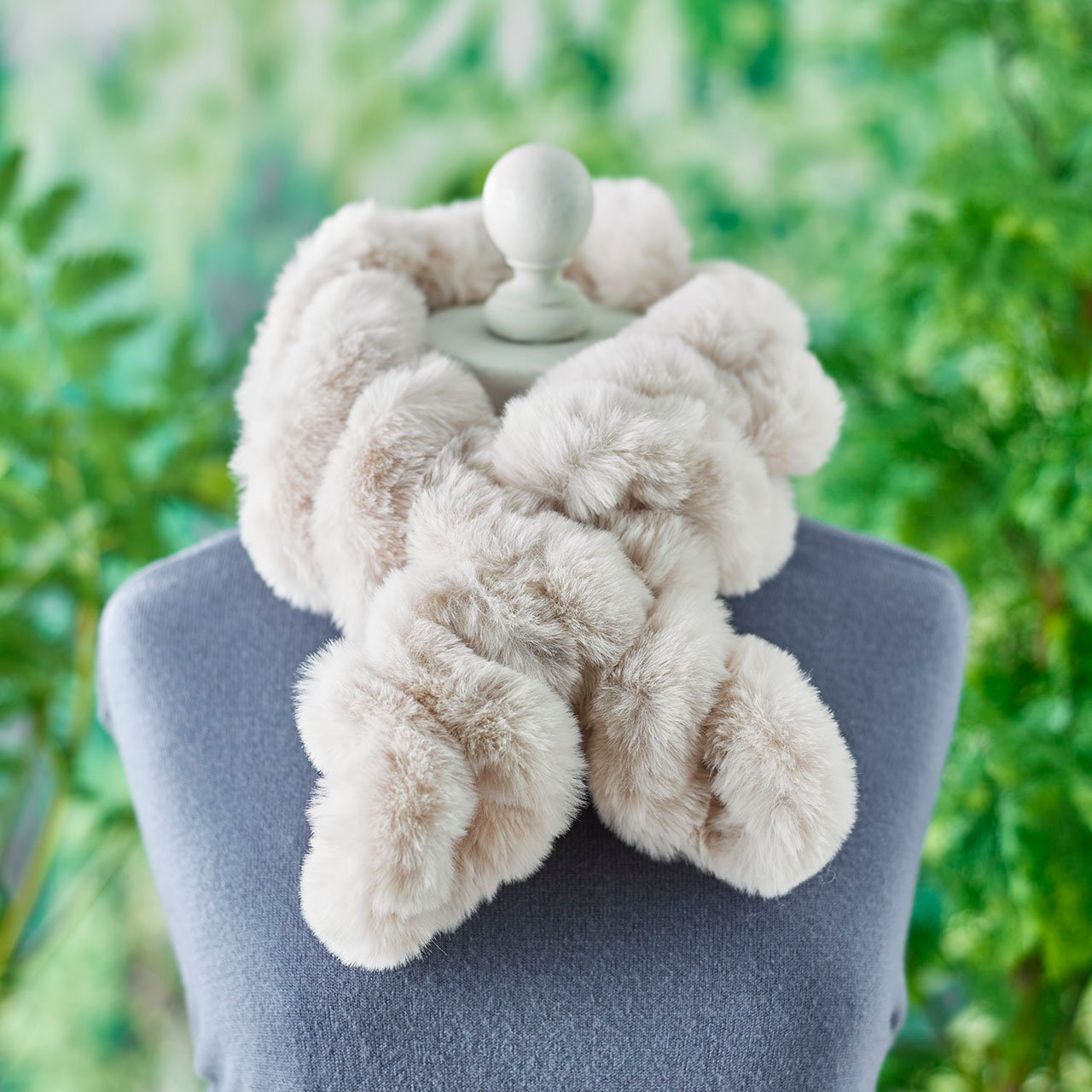 Corkscrew Faux Fur Scarf or Snood