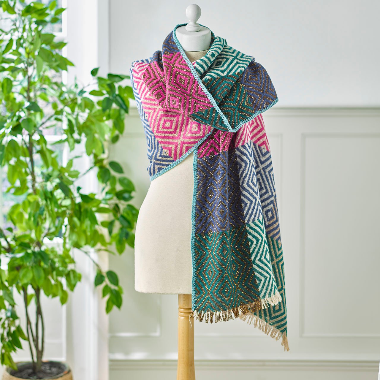 Diamond Weave Scarf or Wrap
