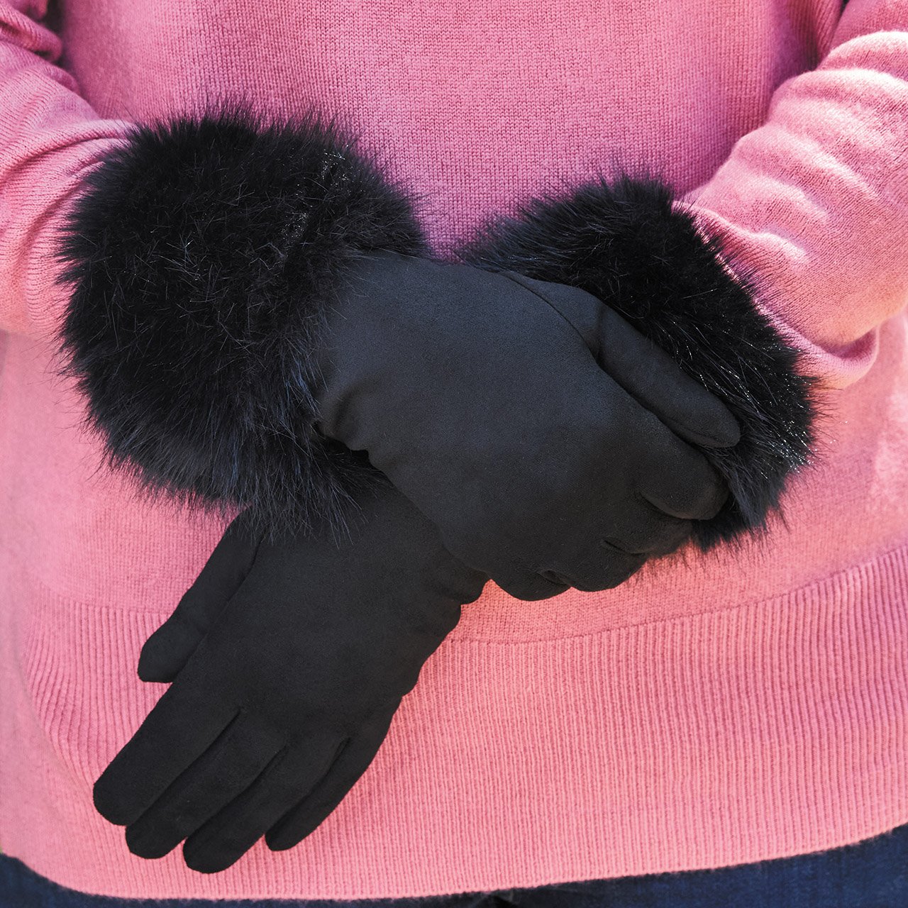 Faux Fur Cuff Gloves
