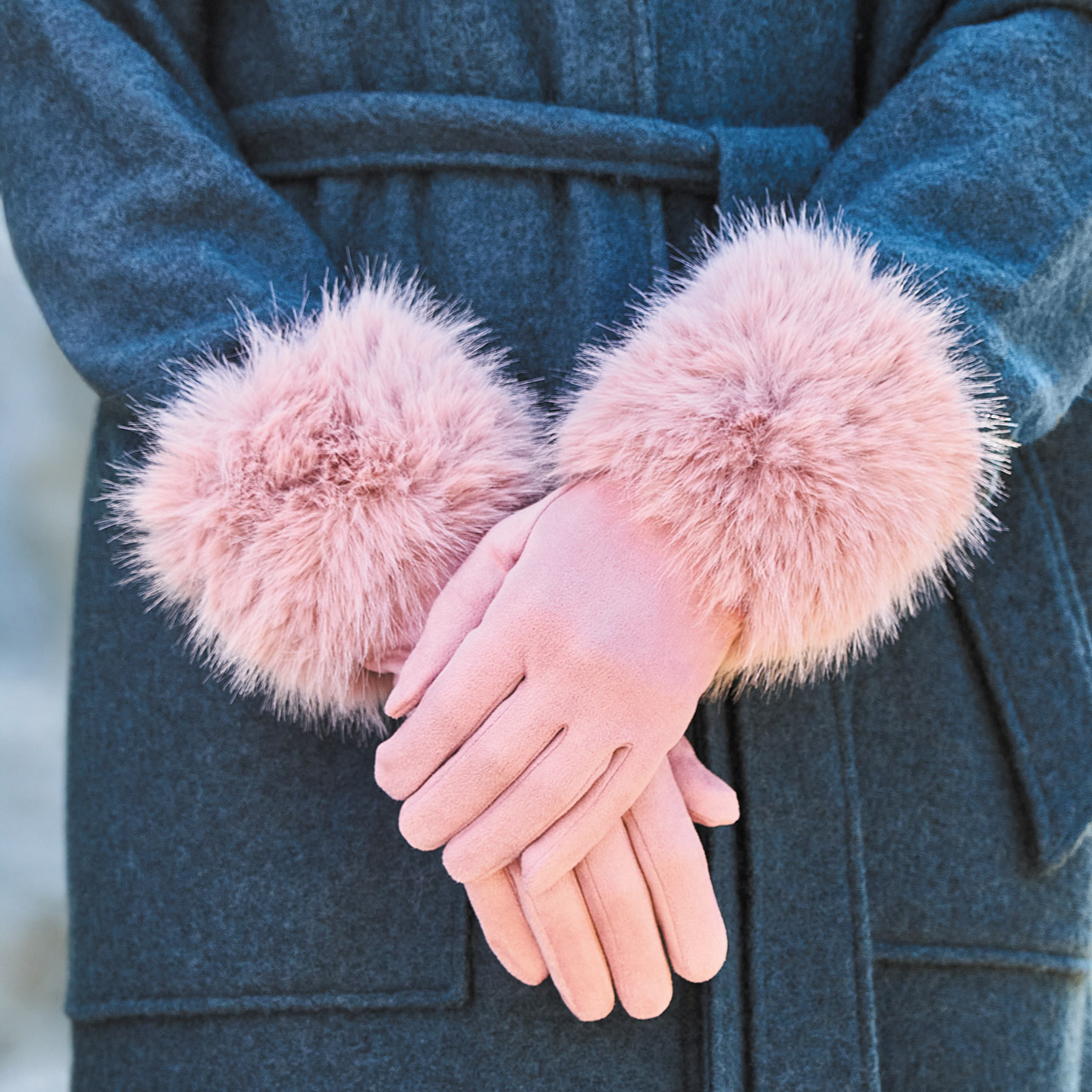 Faux Fur Cuff Gloves