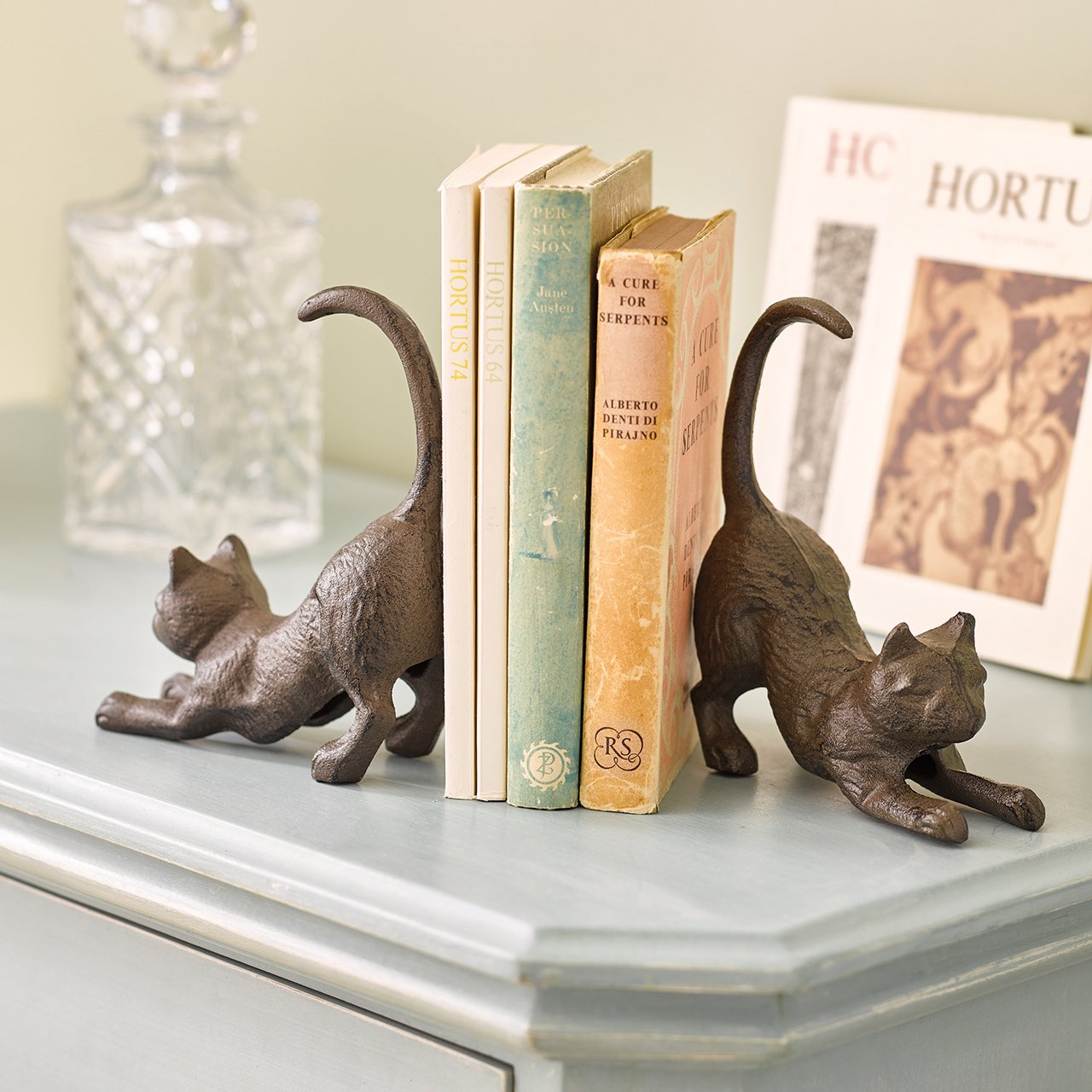 Stretching Cats Bookends