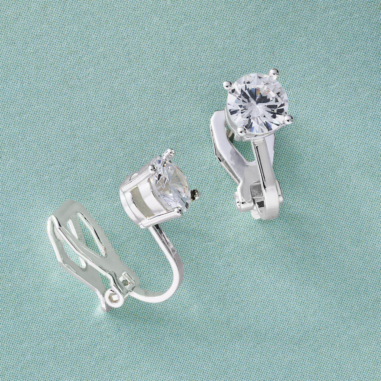 Clip-on Solitaire Earrings