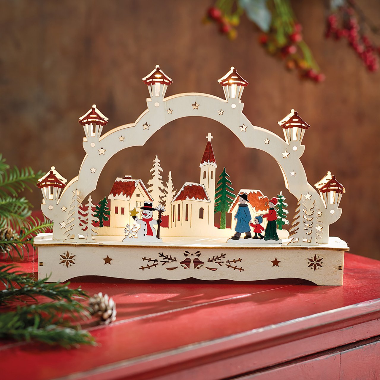 Festive Village Scene