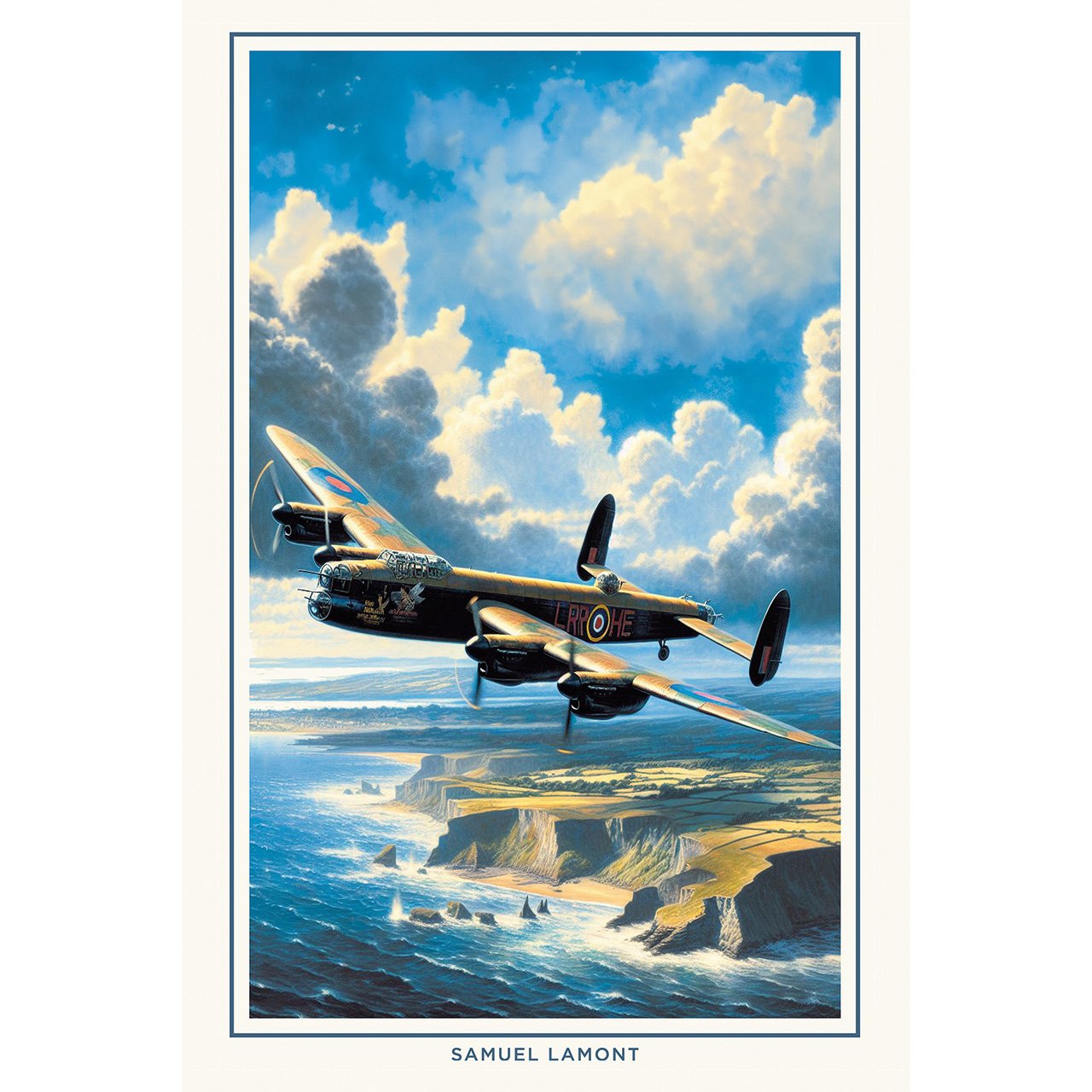 Spitfire and Lancaster Bomber Tea Towels, Set of 2