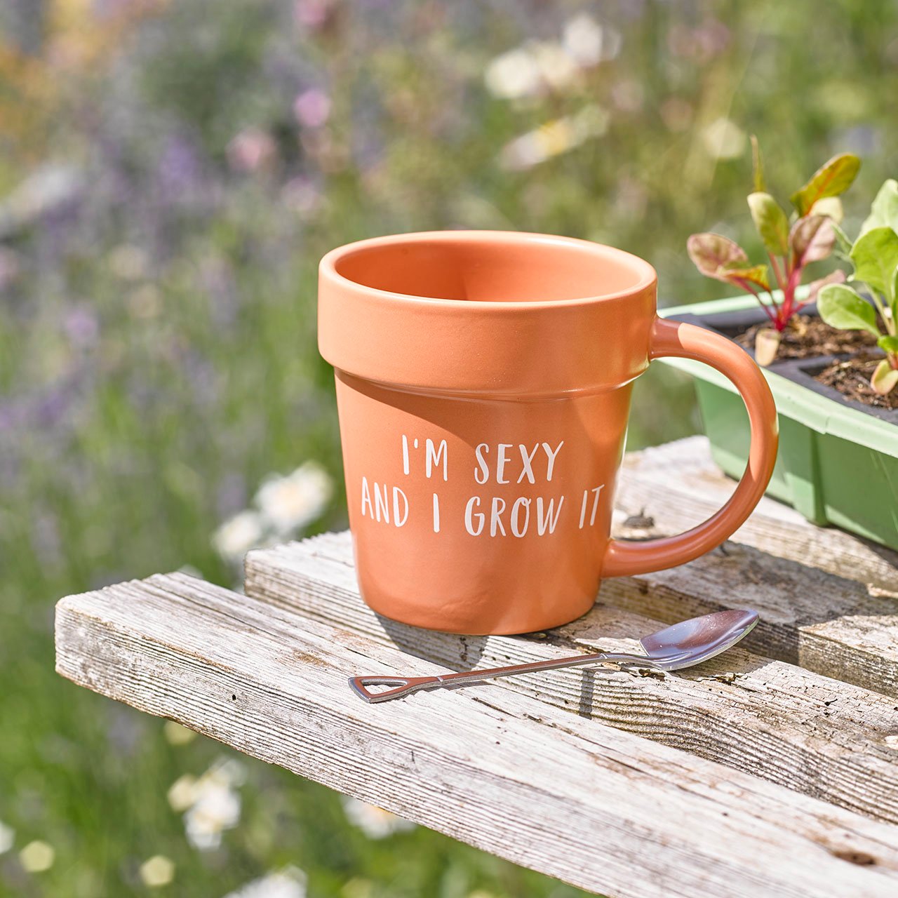 Gardening Quotes Mug and Spoon Set