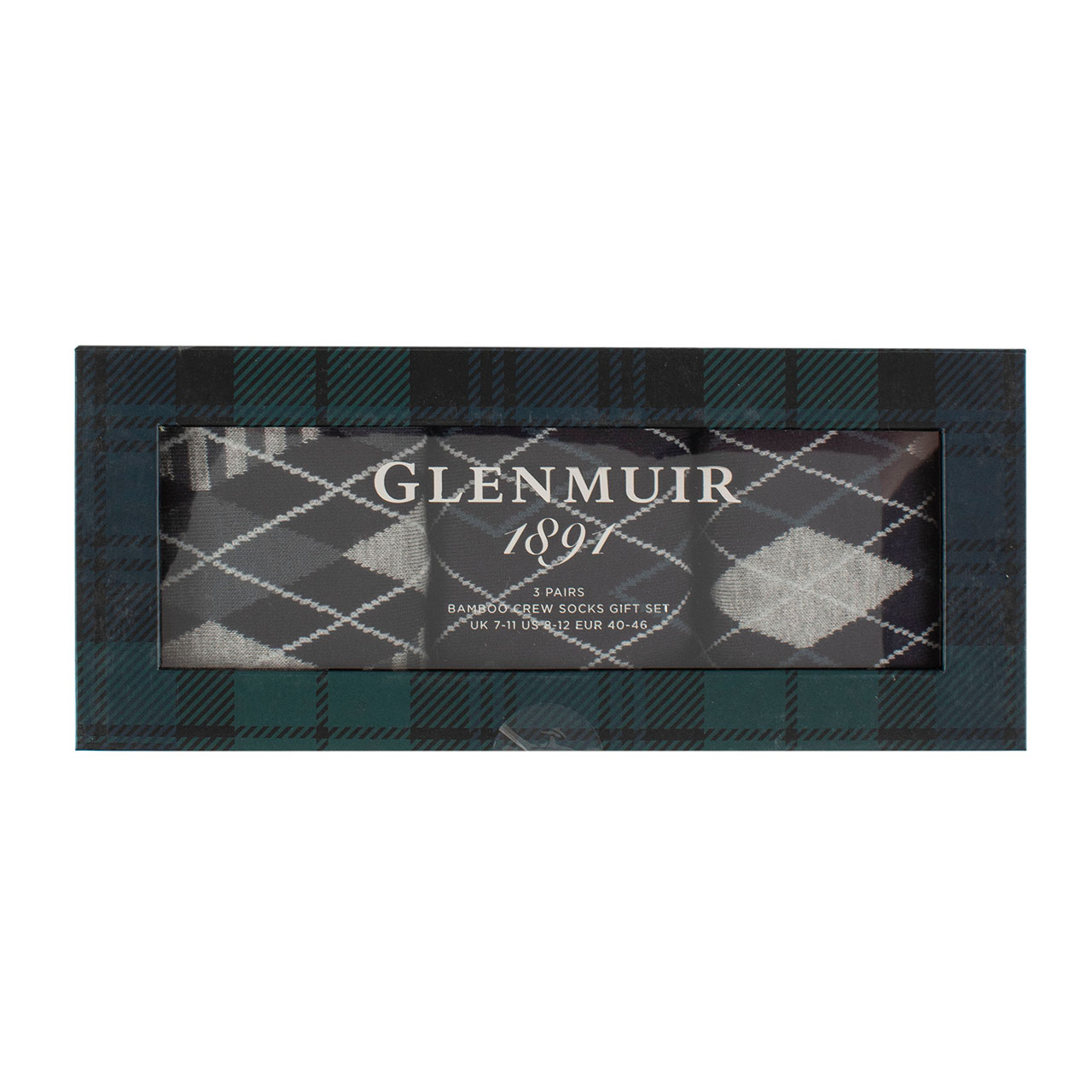 Glenmuir Argyle Socks, Set of 3
