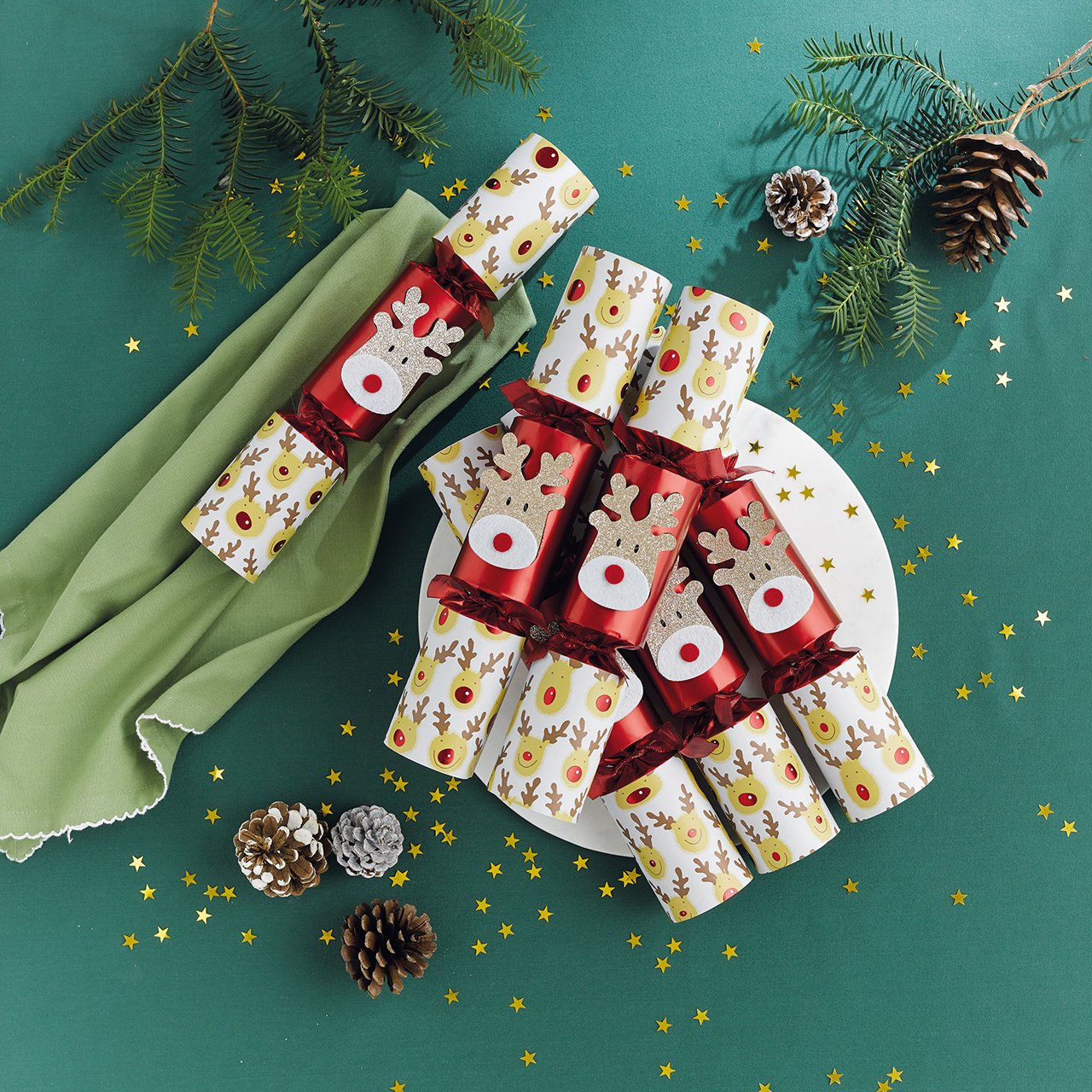 Reindeer Crackers, Set of 6
