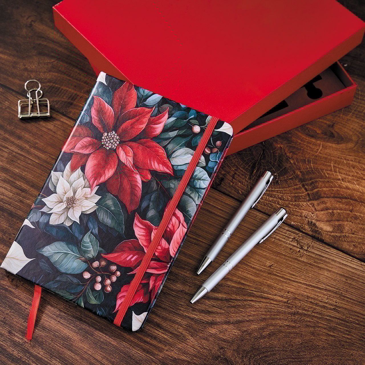 Poinsettia Stationery Set