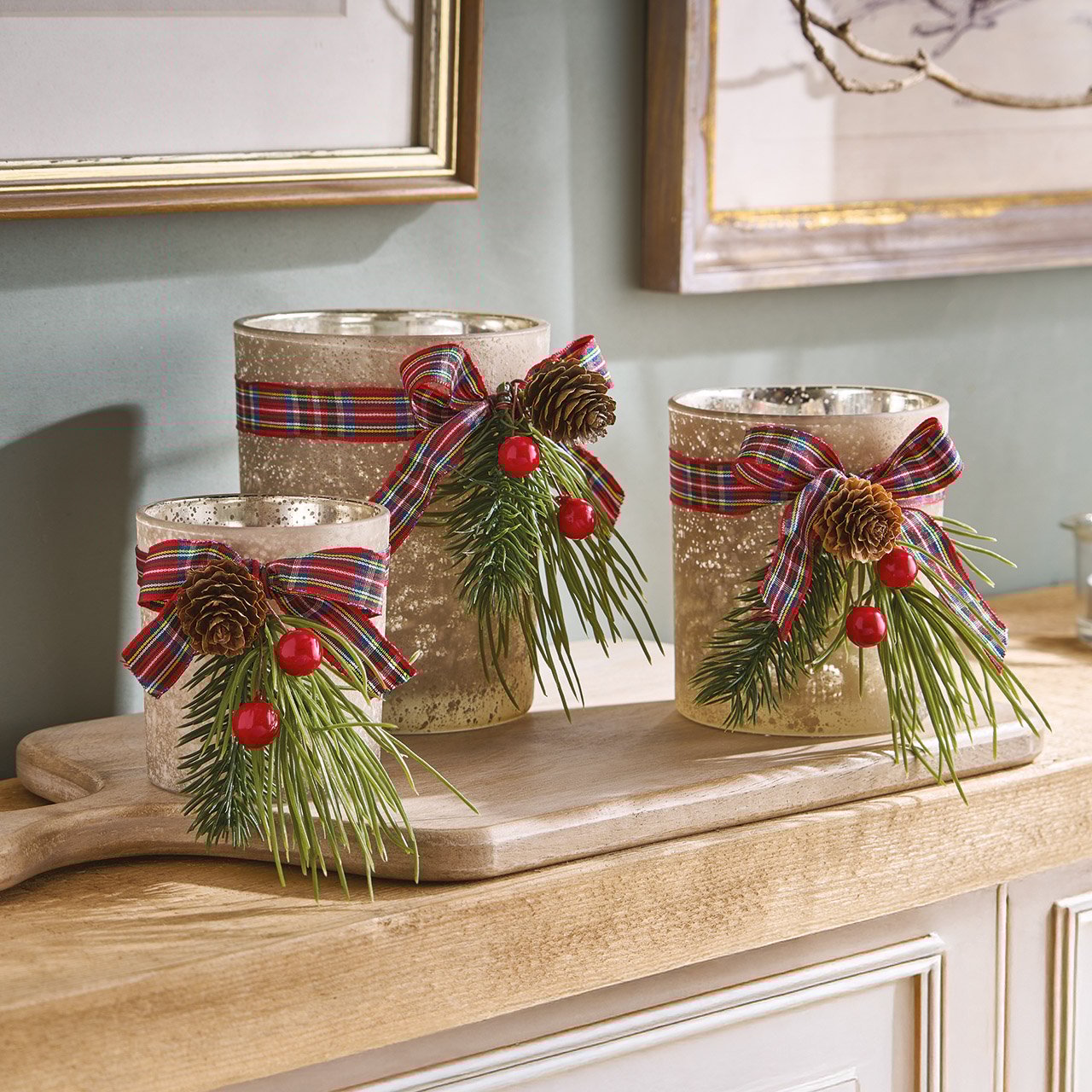 Set of 3 Frosted LED Candles