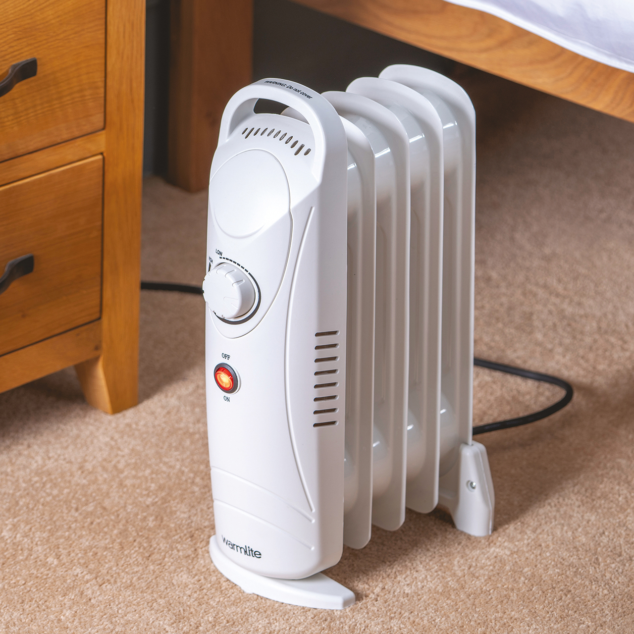 650W White Oil Filled Radiator