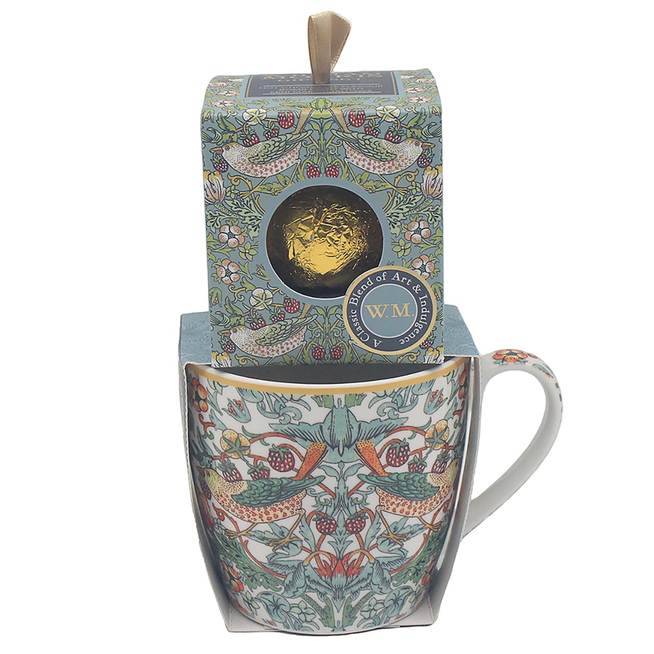 William Morris Mug and Chocolate Bombe Set
