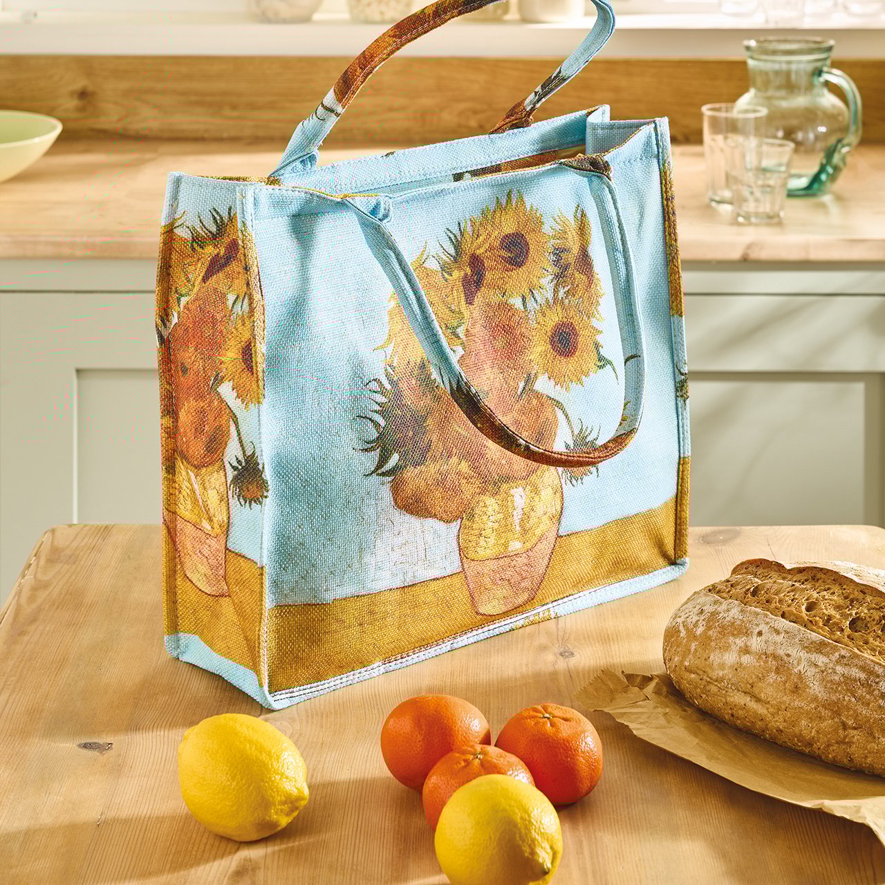 Sunflowers Jute Tote Bag