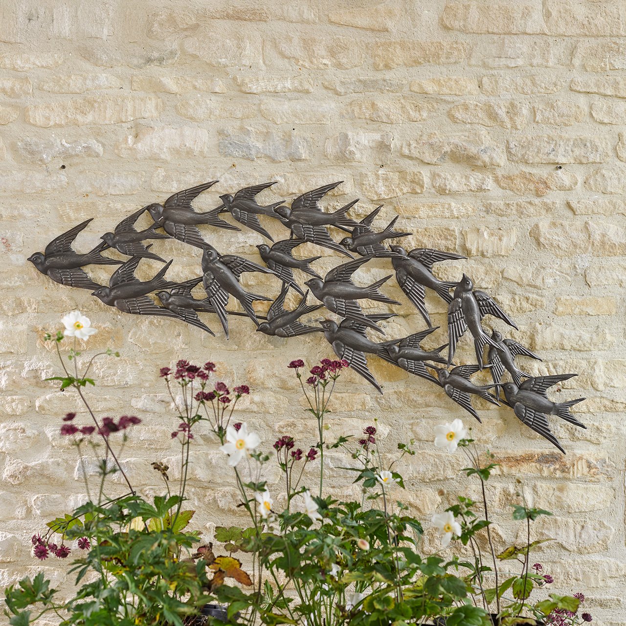 Swallow Formation Metal Wall Art