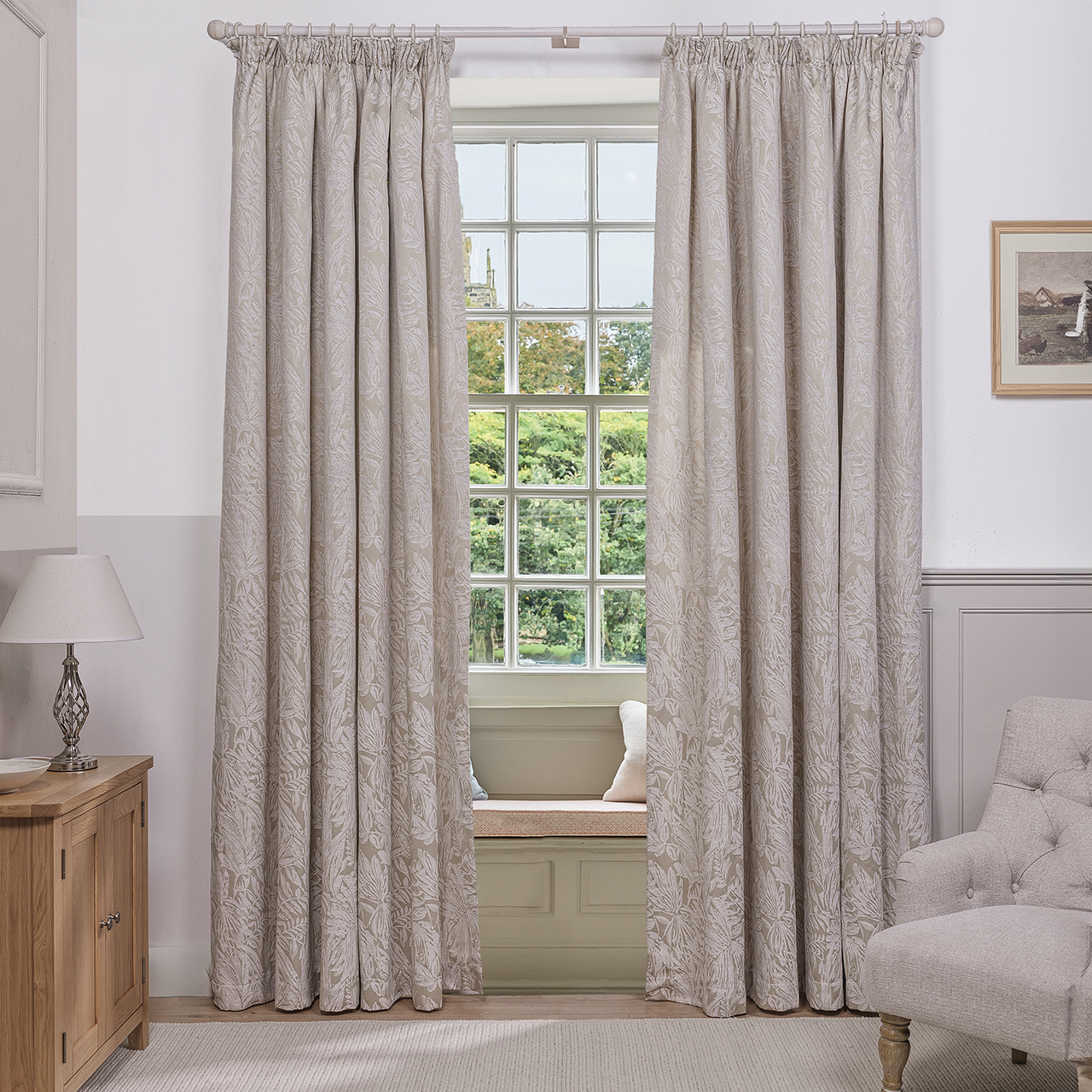 Jacquard Botanic Curtains