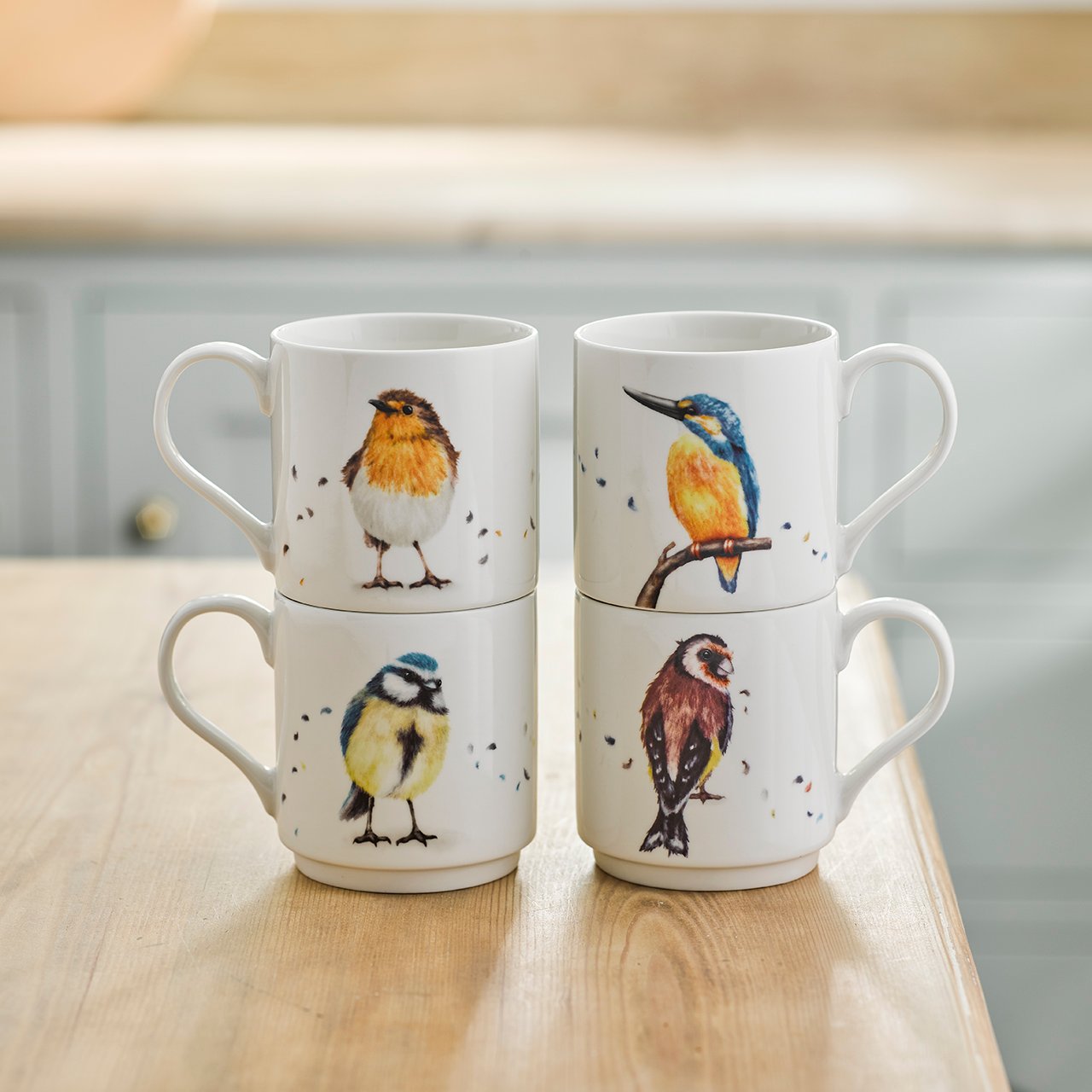 British Birds Stacking Mugs