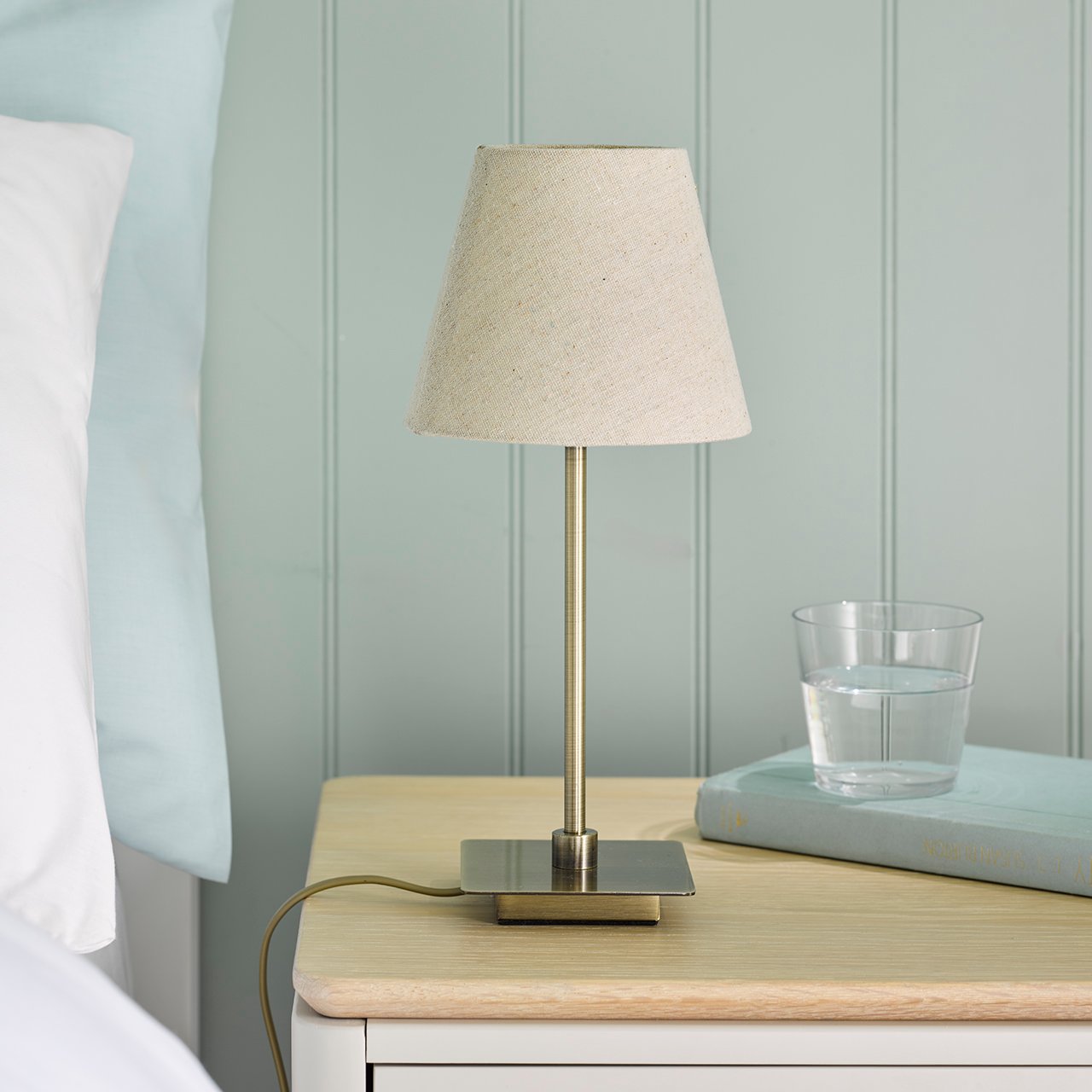 Natural Linen Darwen Lamps, Set of 2