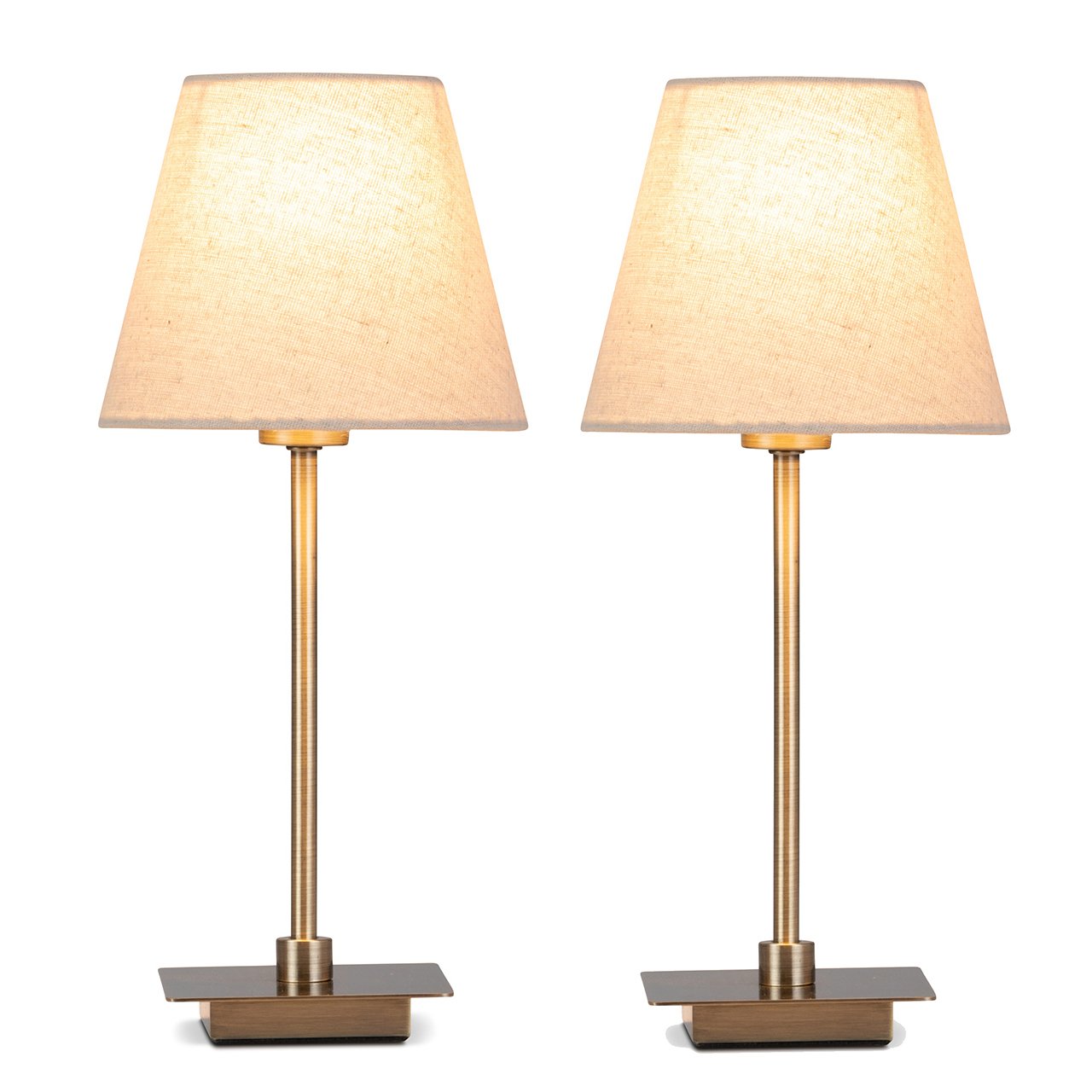 Natural Linen Darwen Lamps, Set of 2