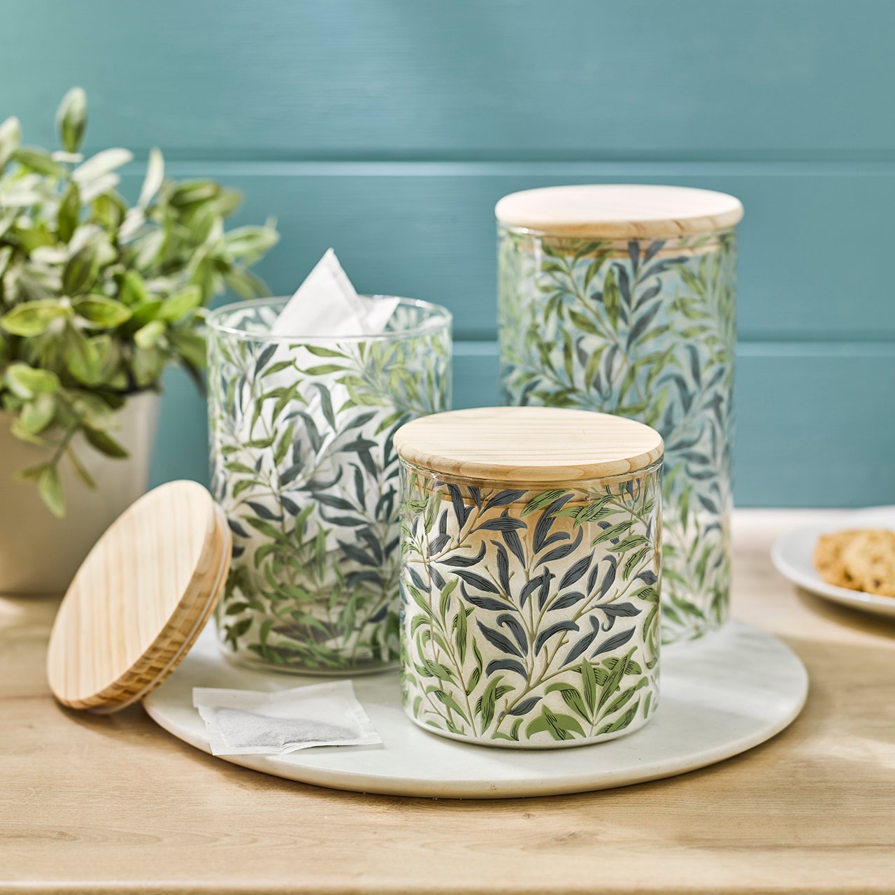 William Morris Glass Canister