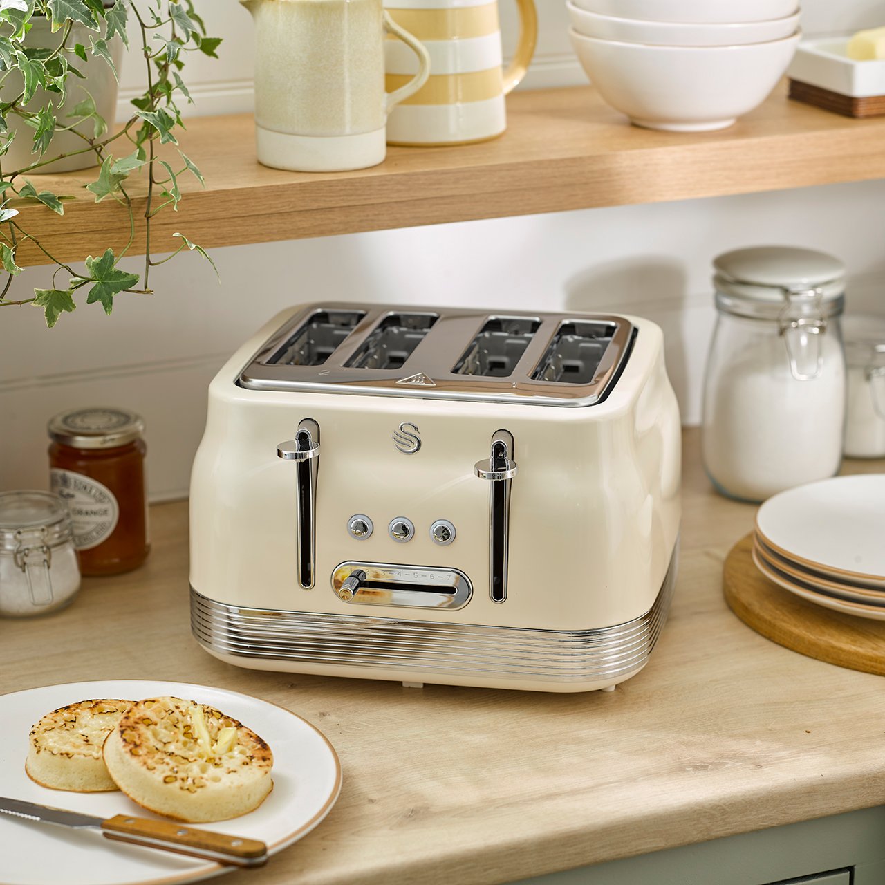 Retro 4 Slice Toaster