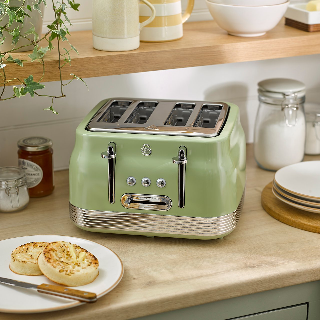Retro 4 Slice Toaster