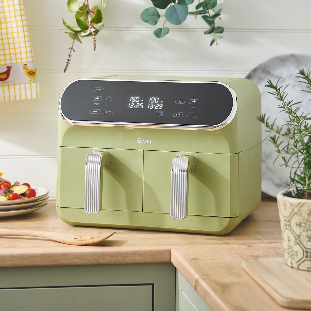 Retro Double Air Fryer 8L