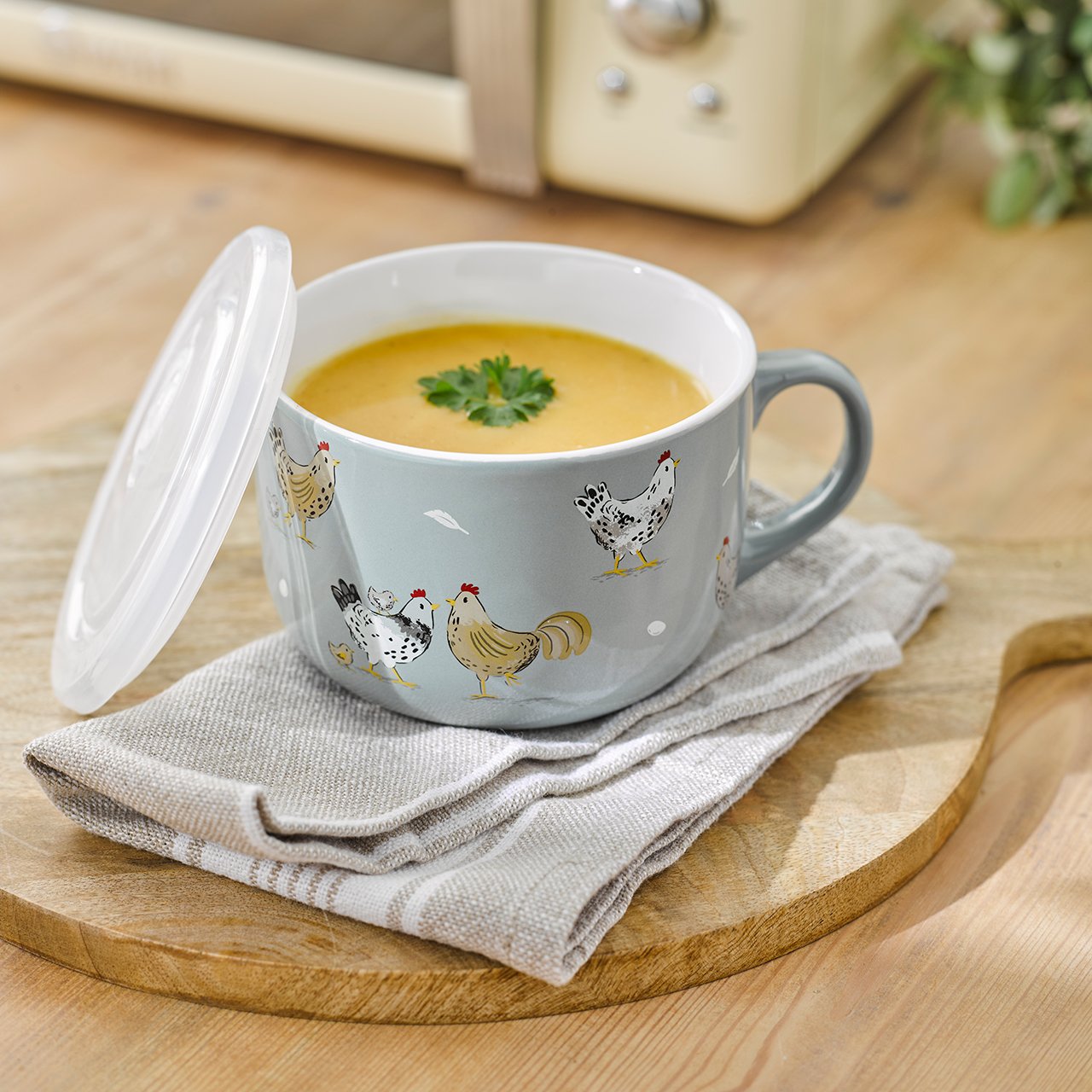 Hen House Soup Mug with Lid