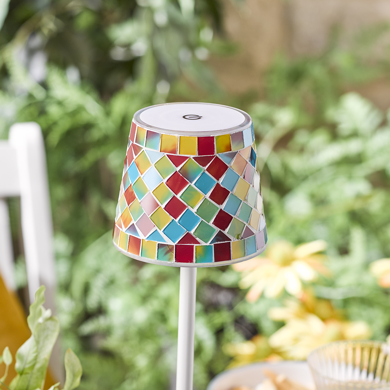 Stained Glass-Look Touch Lamp