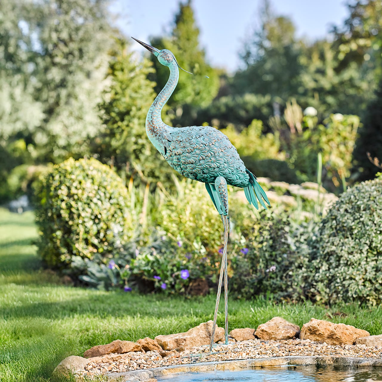 Decorative Metal Heron