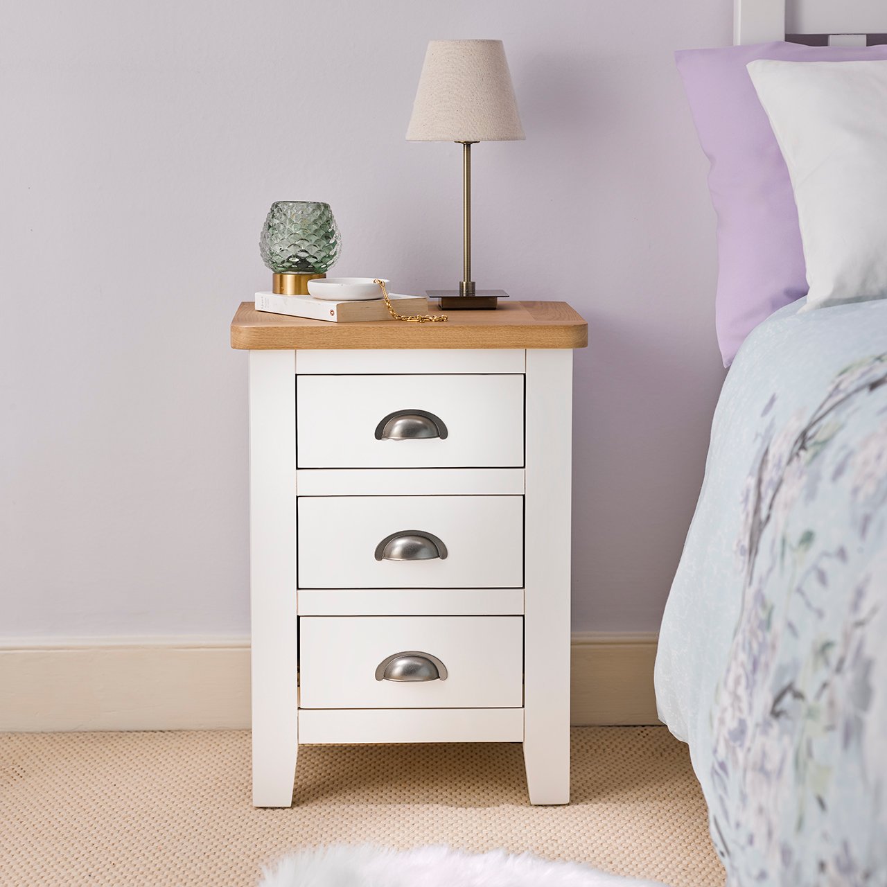 Somerford 3-Drawer Bedside Table