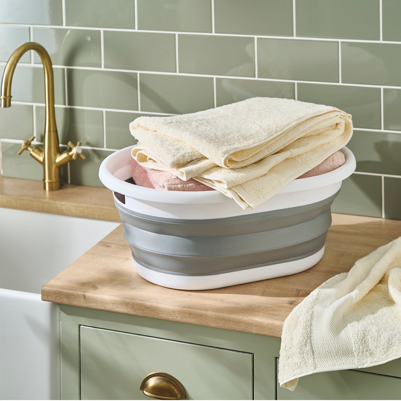 Collapsible Laundry Basket 22L