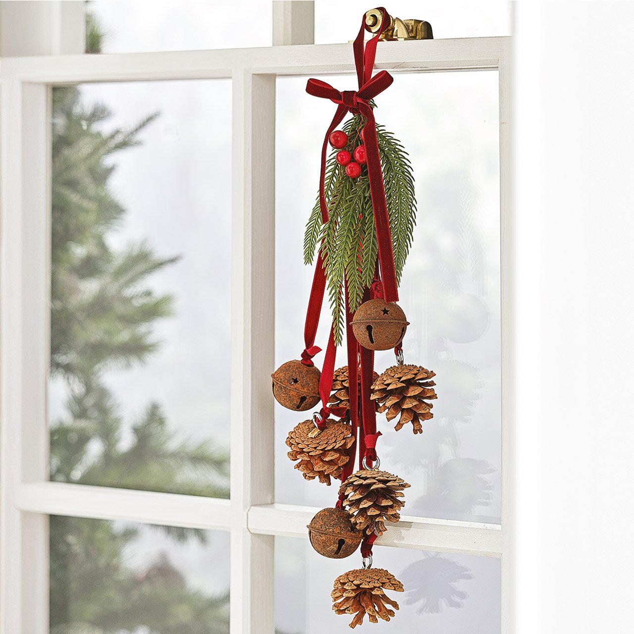 Bell and Pinecone Hanging Decoration