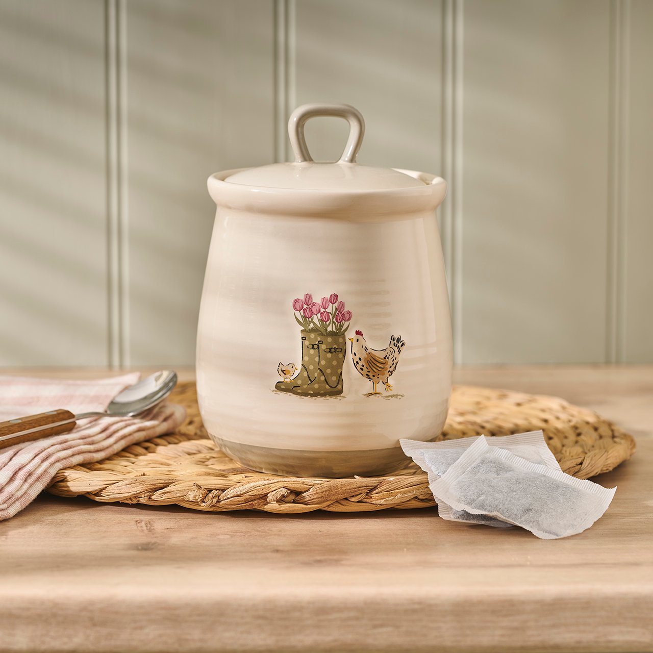 Hen House Storage Jar, Wellies