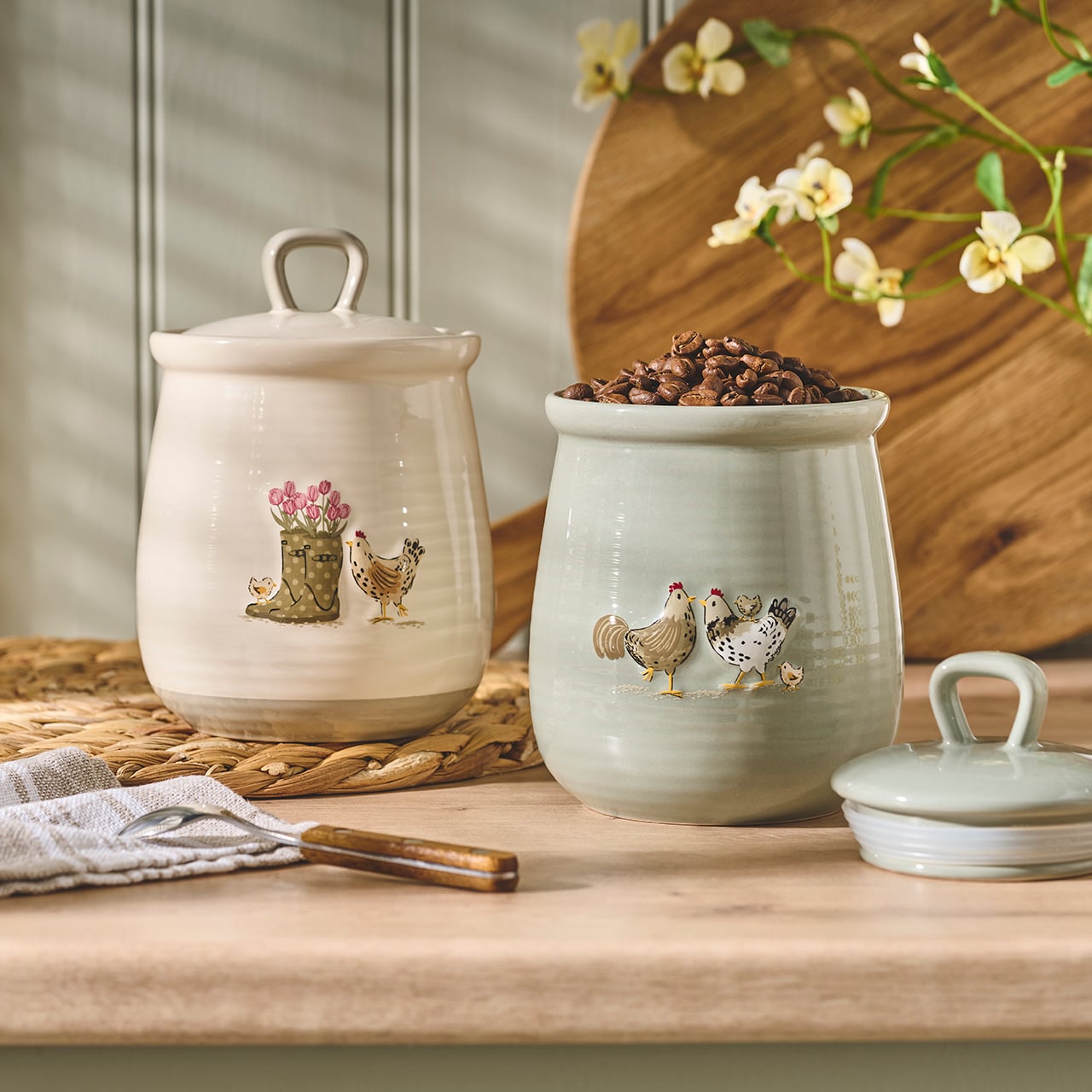 Hen House Storage Jar, Wellies