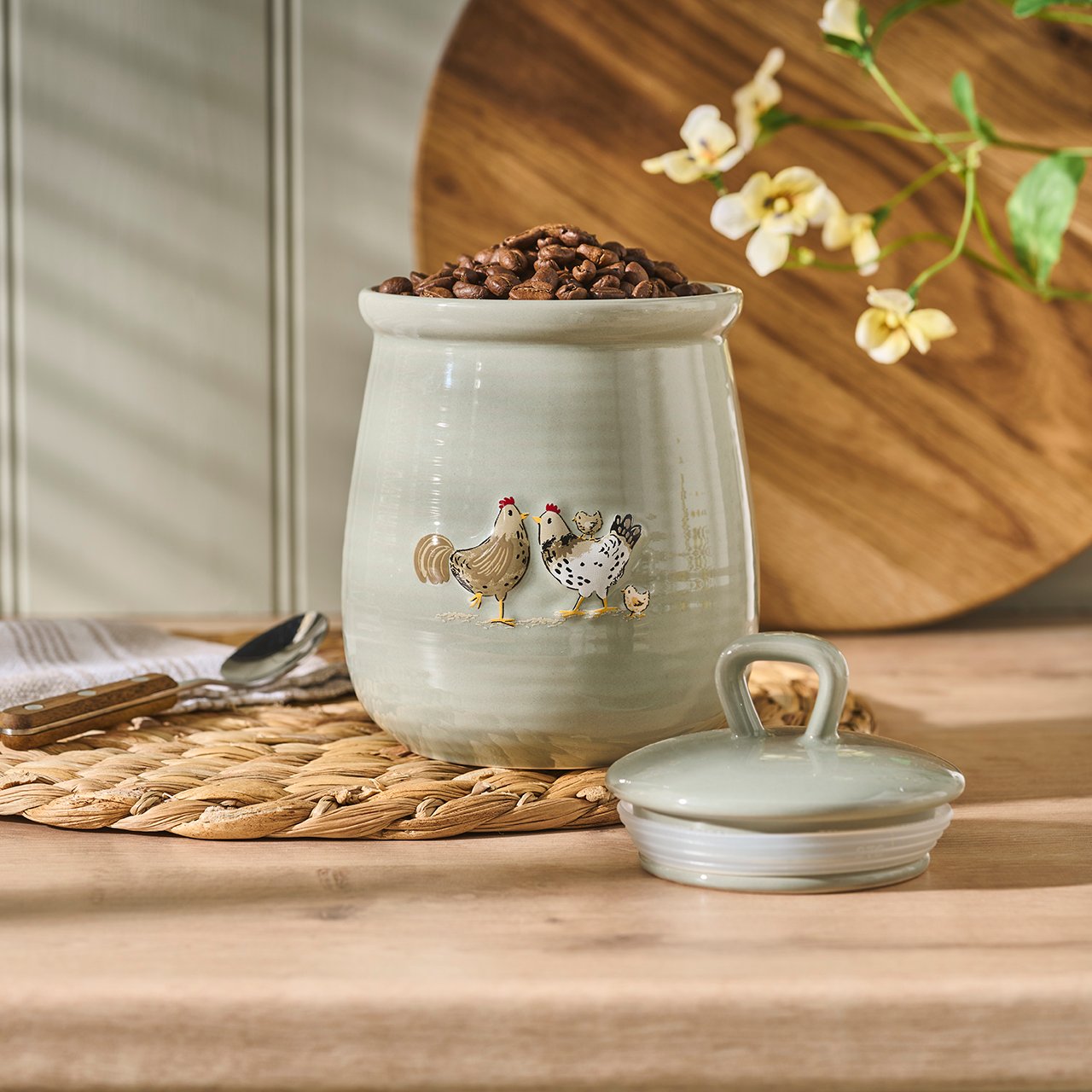 Hen House Storage Jar, Happy Family