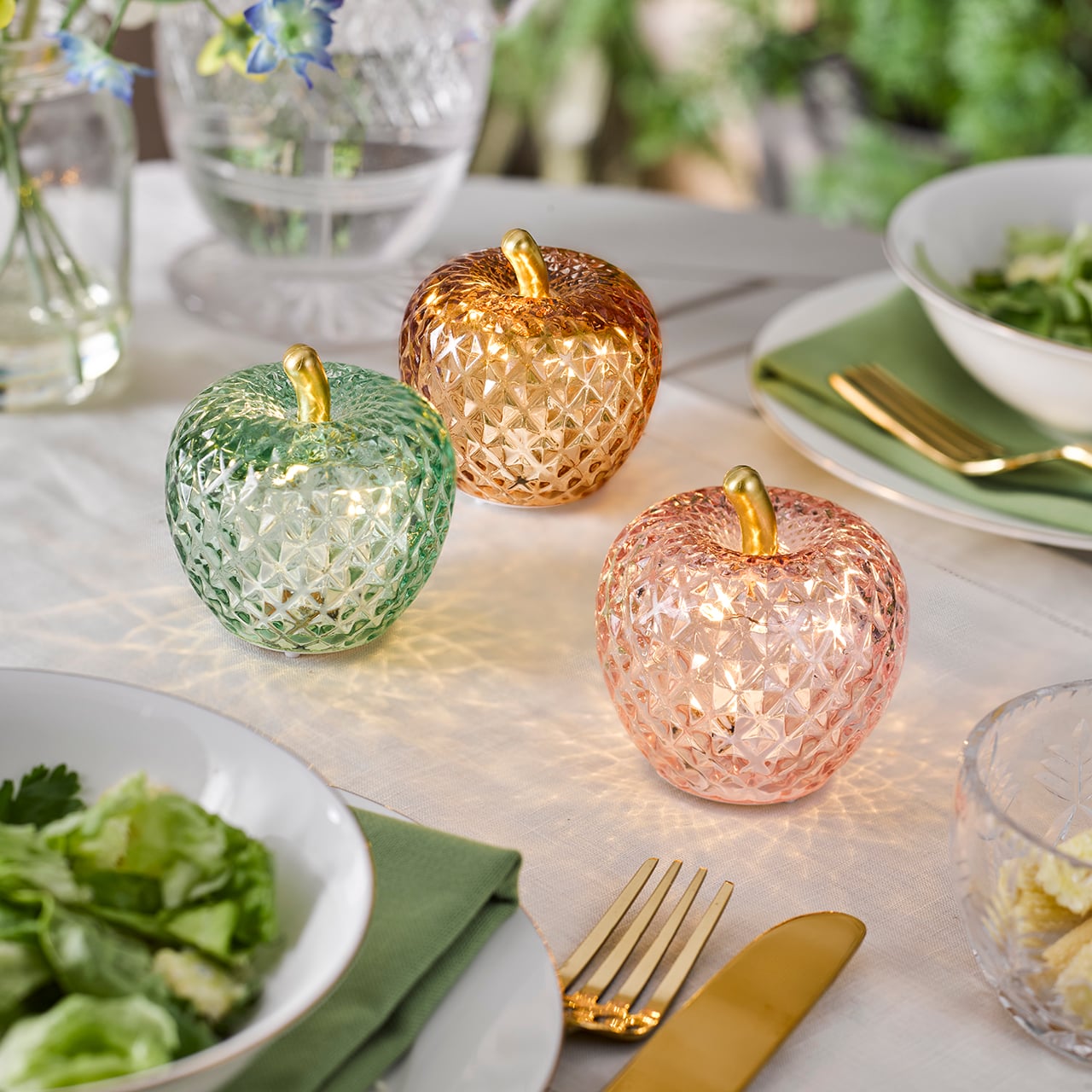 Set of 3 Apples LED Cordless Lights