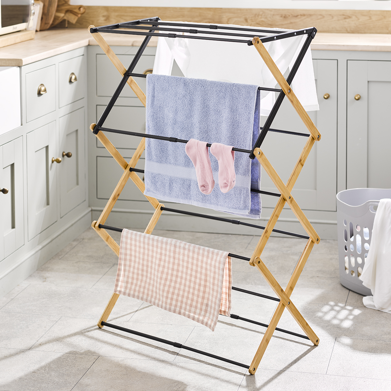 Bamboo Extendable 3 Tier Airer