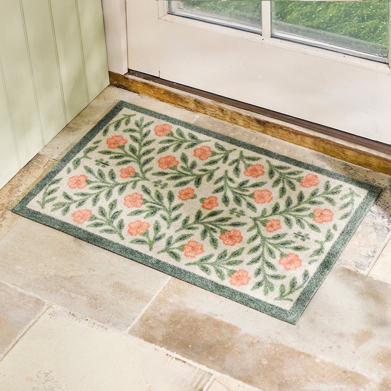 Garden Pinks Outdoor Mat