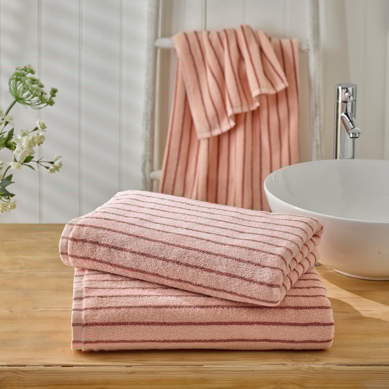 Yarn Dyed Stripe Towels, 480gsm