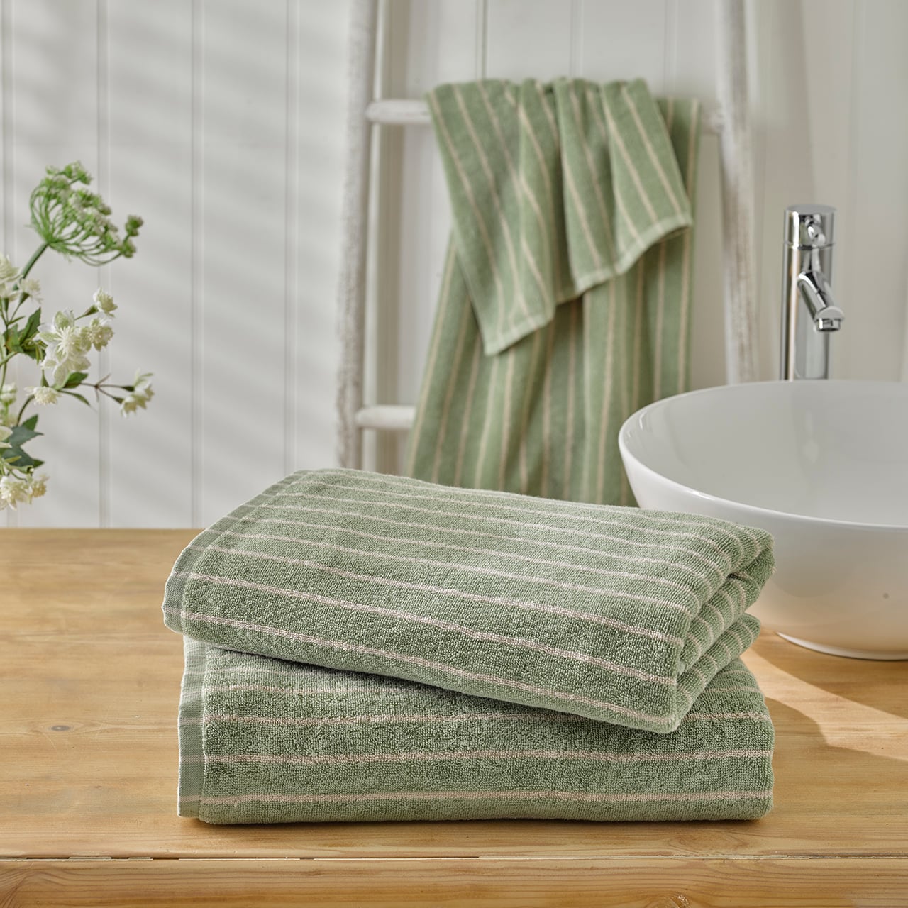 Yarn Dyed Stripe Towels, 480gsm