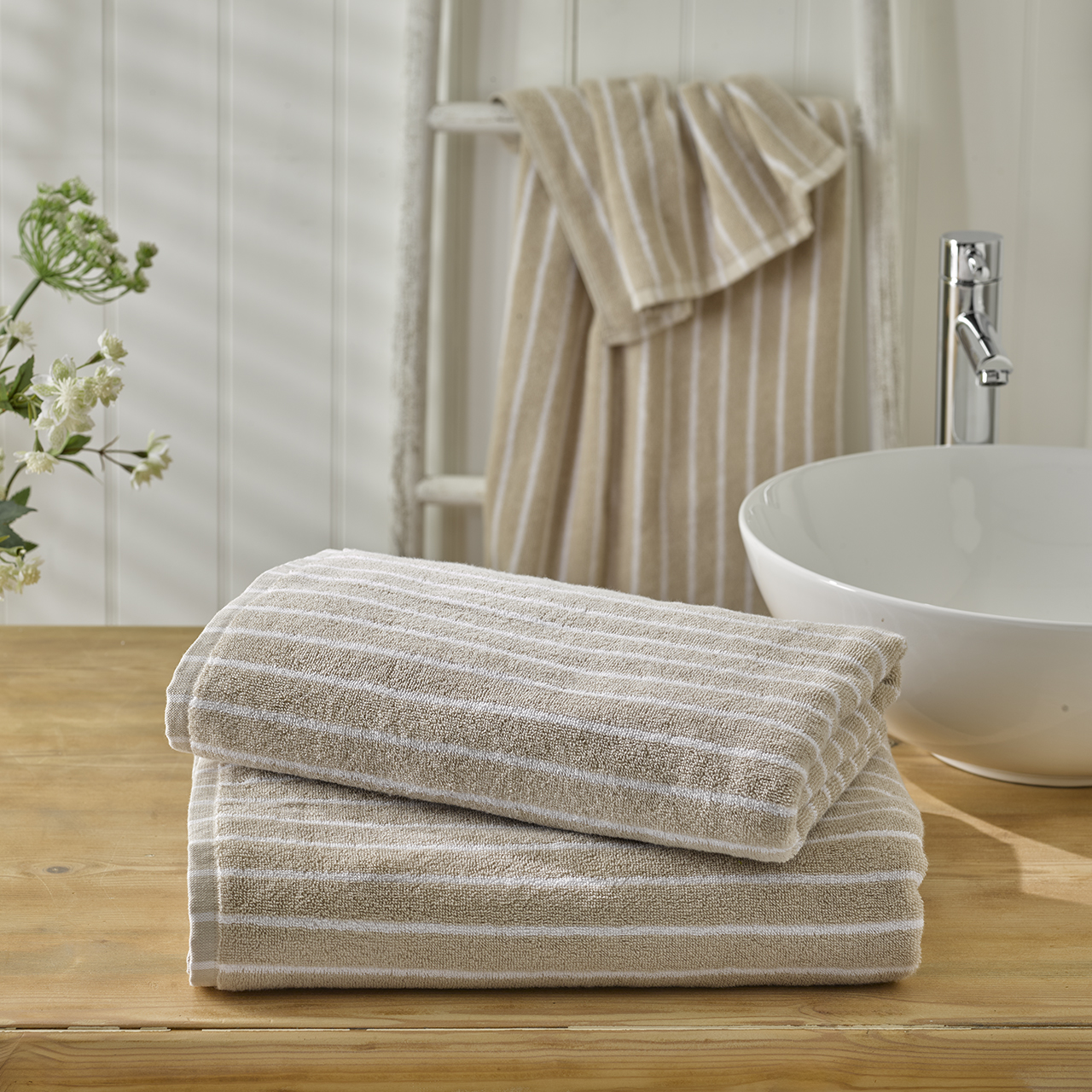 Yarn Dyed Stripe Towels, 480gsm