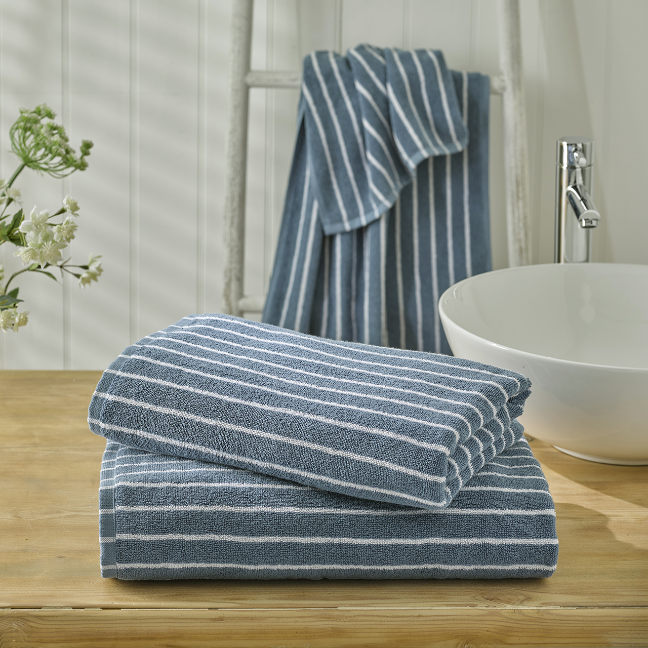 Yarn Dyed Stripe Towels, 480gsm