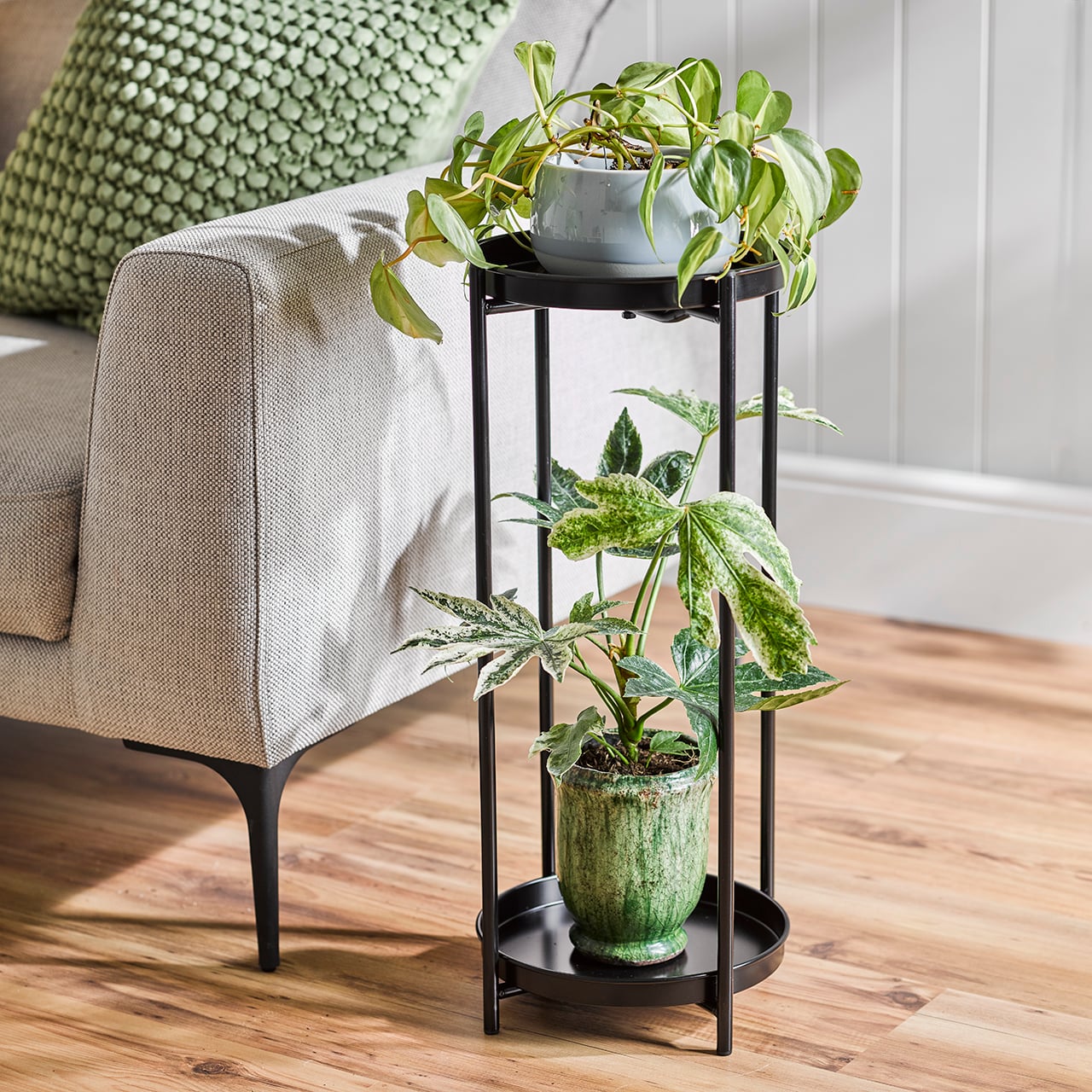 Two Tier Metal Pot Stand