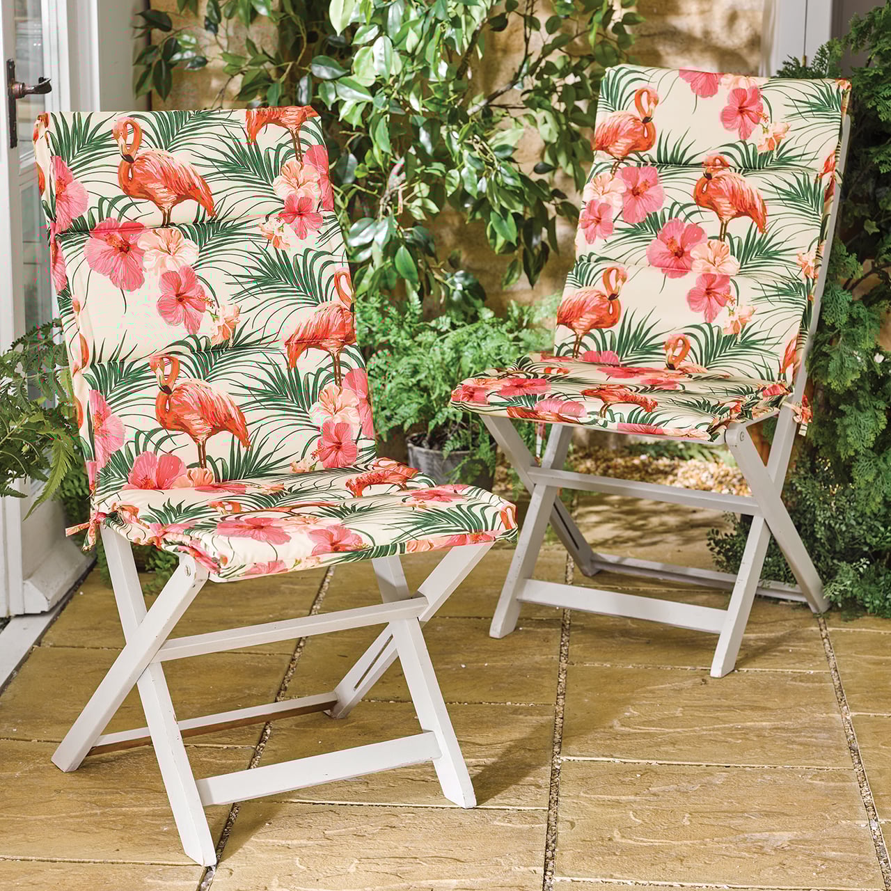 Set of 2 Outdoor Full Length Seat Cushions