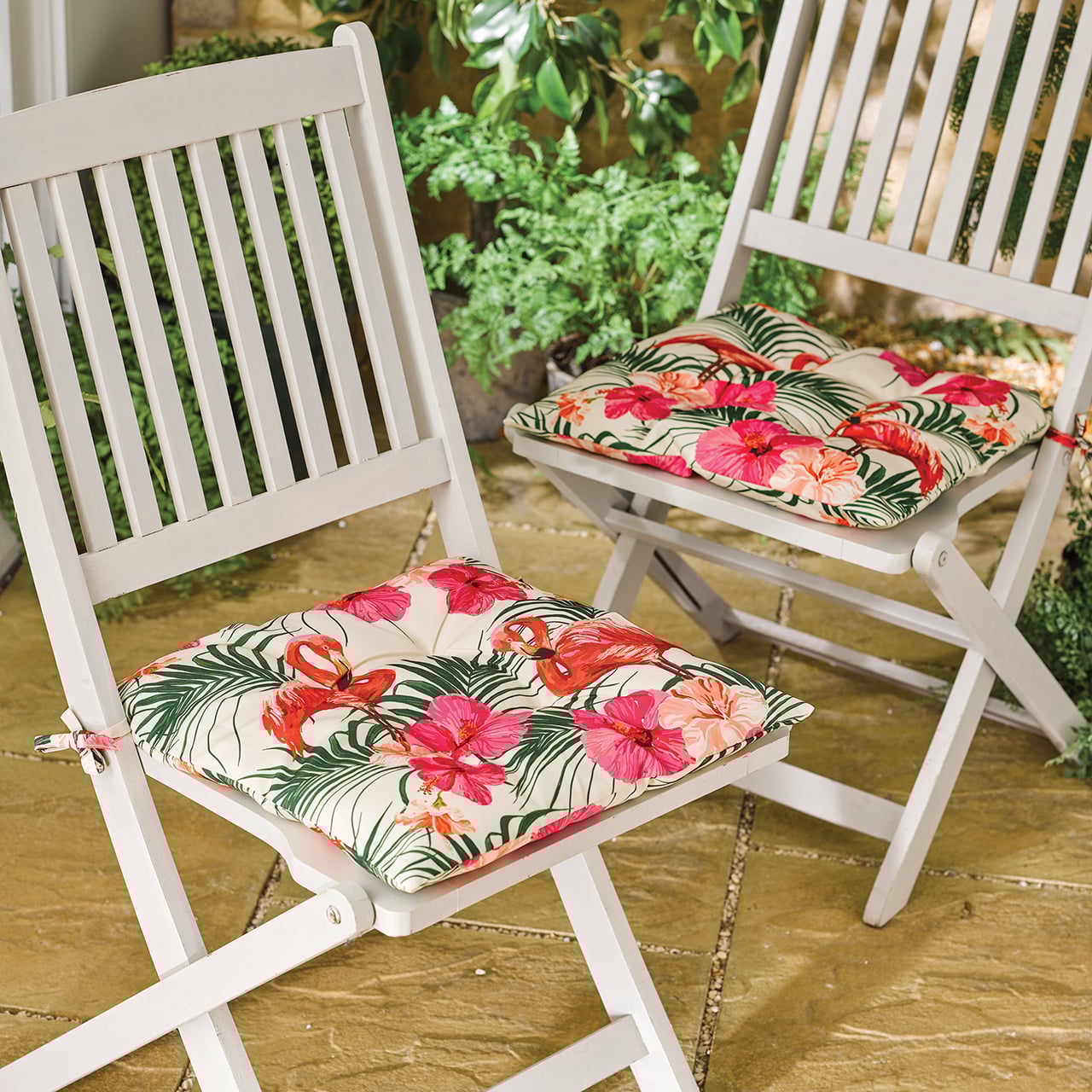 Set of 2 Outdoor Seat Pad Cushions
